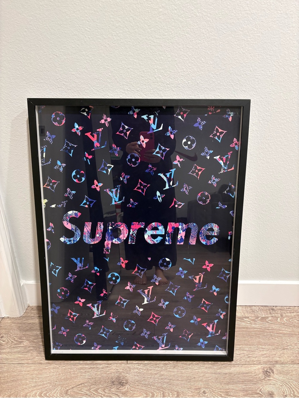 Supreme Multicolor Logo Art Print on Black